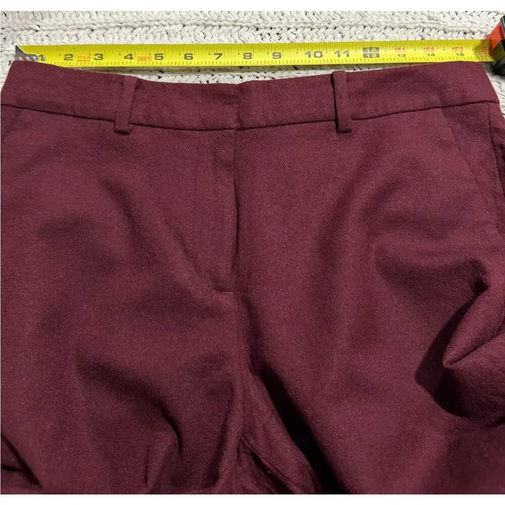 Talbots Dress Pants Trousers Wool Womens Size 6 Red Italian Lined Office Career